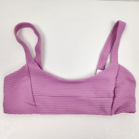 L*Space Jess Bikini Top in Rosebud Pink Ribbed Size Large NWT - Picture 3 of 6